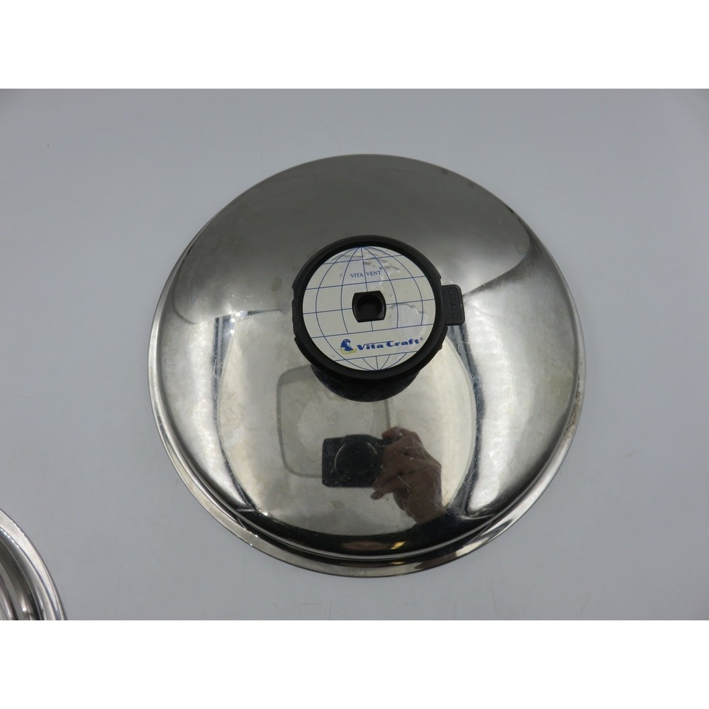 Vita Craft Stainless Steel Replacement Lid 8.5 Inch Inner Rim Vita Vent Knob